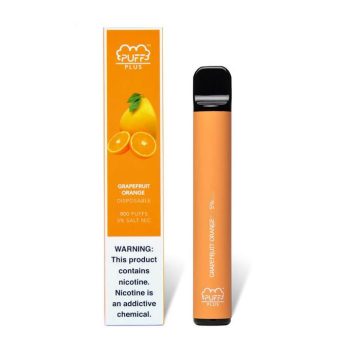 Puff Plus Disposable Vape Device grapefruit orange
