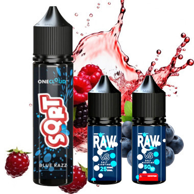SQRT Blue Razz 60ml LONGFILL + Nic salt shot