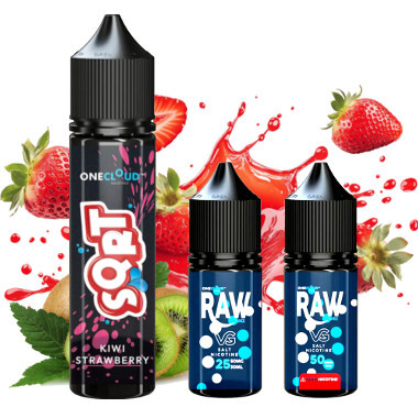 SQRT Strawberry Kiwi 60ml LONGFILL + Nic salt shot