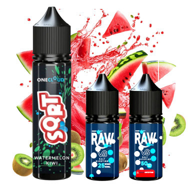 SQRT Kiwi watermelon 60ml LONGFILL + Nic salt shot