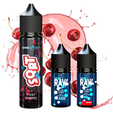 SQRT Fizzy Cherry 60ml LONGFILL + Nic salt shot