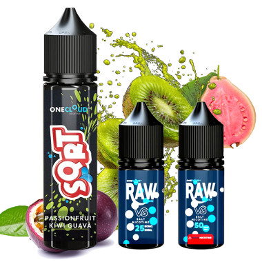 SQRT Passionfruit Kiwi Guava 60ml LONGFILL + Nic salt shot
