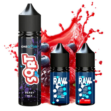 SQRT Berry Mix 60ml LONGFILL + Nic salt shot