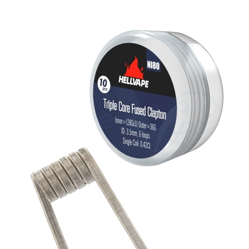 Hellvape Ni80 Dual Core Fused Clapton Coil (Per coil)